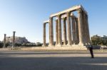 Temple Of Zeus In Athens Stock Photo