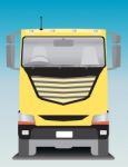 Front View Of Cargo Truck  Illustration Stock Photo