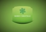 Snowflake Merry Christmas In Green Stock Photo