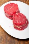 Raw Beef Filet Mignon Stock Photo