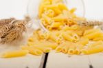 Italian Pasta Penne With Wheat Stock Photo