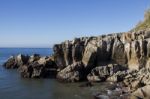 Rocky Coastline Of Peniche Region Stock Photo