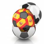 Spain Soccer Ball Isolated White Background Stock Photo