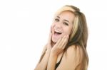 Laughing Young Woman Stock Photo