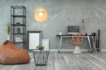 3d Rendering Interior Scene Stock Photo