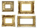 Old Picture Frame Collection Stock Photo