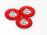 Gear And Doller Stock Photo