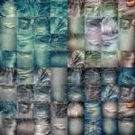 Collage Set Of Jeans Background Stock Photo