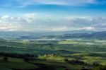 Sunrise Over Val D'orcia Stock Photo