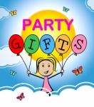 Party Gifts Represent Fun Package And Giftbox Stock Photo