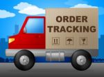 Order Tracking Shows Logistic Trace And Shipping Stock Photo