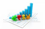 Financial Growth Chart Stock Photo