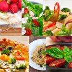 Healthy Vegetarian Vegan Food Collage Stock Photo