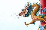 Chinese Style Dragon Statue  Stock Photo