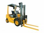 Forklift Truck Isolated Stock Photo