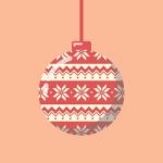 Christmas Ball With Pattern Stock Photo