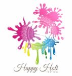 Abstract Colorful Happy Holi Festival Stock Photo