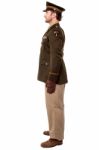 Full Length Studio Of Military Personnel Stock Photo