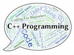 C++ Programming Indicates Software Development And Application Stock Photo