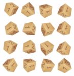 Numbered Cubes Stock Photo