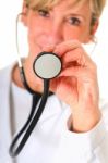 Doctor With Stethoscope Stock Photo