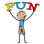 Kids Fun Represents Cheerful Jubilant And Children Stock Photo