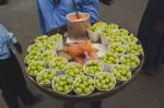 Man Selling Food On The Streets Of India Stock Photo