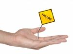 Hand With Failure Sign Stock Photo