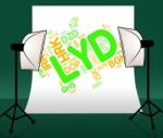 Lyd Currency Represents Worldwide Trading And Currencies Stock Photo