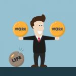 Businessman Life Is Not Balance Stock Photo