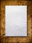 Blank Paper On Old Wall Stock Photo