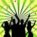 Disco Celebrate Represents Dancing Fun And Dancer Stock Photo