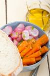 Steamed  Root Vegetable On A Bowl Stock Photo