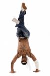 Hip Hop Dancer Freezed His Movements Stock Photo