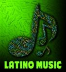 Latino Music Means Sound Tracks And Harmonies Stock Photo