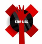 Aids Awareness Red Ribbon. World Aids Day Stock Photo