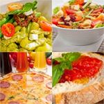 Healthy Vegetarian Vegan Food Collage Stock Photo