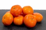 Wet Clementines Fruits Stock Photo