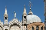 Partial View Of Saint Marks Basilica Venice Stock Photo