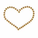 Heart Collected From Granules Of Brown Dry Pet (cat Or Dog)food Stock Photo