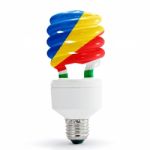 Flag Of  Seychelles On Bulb Stock Photo