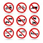 Doodle Traffic Signs Illustrator Stock Photo