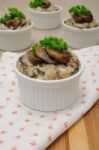 Mushrooms In A Creamy Sauce Stock Photo