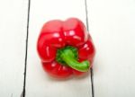 Fresh Red Bell Peppers Stock Photo