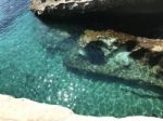 Natural Water Pool, Exotic Landmark In Malta, St. Peter's Pool Stock Photo