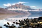 View Of Lake Mcdonald In Montana Stock Photo