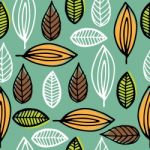 Seamless Pattern Of Leaf Illustration Background Stock Photo