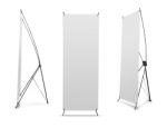 Banner Stand Display Stock Photo