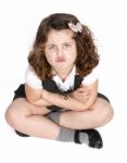 Grumpy Child Stock Photo