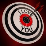 I Love You Shows Valentines Affection To Lover Stock Photo